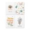 Set van 4 Ansichtkaarten met Bloemzaadjes Gerecycled Papier A6 Sterkte Growing Paper