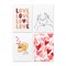 Set van 4 Ansichtkaarten met Bloemzaadjes Gerecycled Papier A6 Liefde Growing Paper