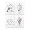 Set van 4 Ansichtkaarten met Bloemzaadjes Gerecycled Papier A6 Doodle-ie-doo Growing Paper