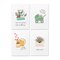 Set van 4 Ansichtkaarten met Bloemzaadjes Gerecycled Papier A6 It's a Match Growing Paper