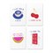 Set van 4 Kaarten met Bloemzaadjes Gerecycled Papier A6 Funny Growing Paper