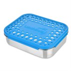 Tweedekans Lunchbots Medium Duo RVS Broodtrommel 2 Vaks 15x12x4 Aqua LunchBots
