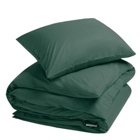Sale 200x220 Dekbedovertrek Set Percal Biokatoen - donkere kleuren Donkergroen Yumeko