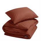 Sale 200x220 Dekbedovertrek Set Percal Biokatoen - donkere kleuren Yumeko