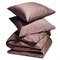 Sale 140 x 220 Dekbedovertrek Biologisch Katoensatijn Roodbruin Yumeko