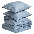 Sale 200x220 Dekbedovertrekset Flanel Biokatoen Blauw Yumeko