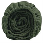 Sale 90x210 Hoeslaken Bio Katoen Flanel Mosgroen Yumeko