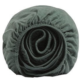 Sale 90x200 Hoeslaken Jersey Biokatoen Donkergroen Yumeko