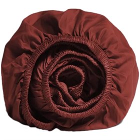 Sale 90x200 Hoeslaken Biologisch Katoensatijn Rood Yumeko