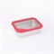 Touming+ Lekdichte RVS Lunchbox met Glazen Deksel 21x16x7,6  Rose Red Eco Brotbox