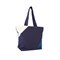 Shopper Biologisch Katoen met Rits en Binnenvak 54x40x18 Indigo Blue NoMorePlastic