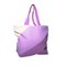 Shopper Biologisch Katoen met Rits en Binnenvak 54x40x18 Lila Lilac NoMorePlastic