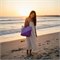 Shopper Biologisch Katoen met Rits en Binnenvak 54x40x18 Lila Lilac NoMorePlastic