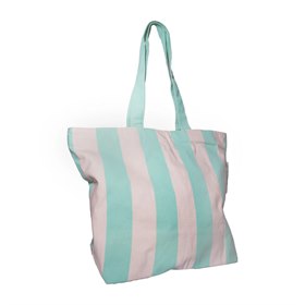 Shopper Biologisch Katoen met Rits en Binnenvak 54x40x18 Mint NoMorePlastic