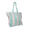 Shopper Biologisch Katoen met Rits en Binnenvak 54x40x18 Mint NoMorePlastic