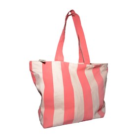 Shopper Biologisch Katoen met Rits en Binnenvak 54x40x18 Oudroze NoMorePlastic