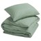 Sale 140x220 Dekbedovertrek Set Percal Biokatoen Groen Yumeko
