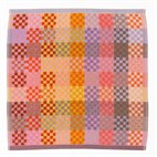 Handdoek van Katoen Restanten Checkered Check  50x50 cm Serie 85 Foekje Fleur