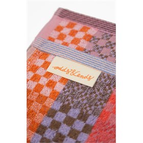 Handdoek van Katoen Restanten Checkered Check  50x50 cm Serie 85 Foekje Fleur