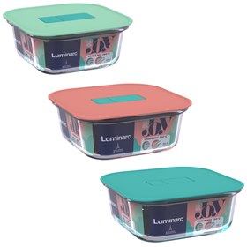 Lekdicht Bakje Glas Rechthoek of Vierkant Unique Box 530-1100 ml Vierkant Luminarc