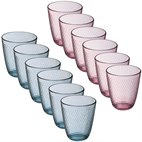 Set van 2 Gekleurd Glazen Pampille Color Tumbler 310 ml Luminarc