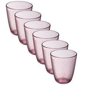 Set van 2 Gekleurd Glazen Pampille Color Tumbler 310 ml Mauve Luminarc