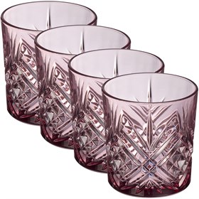 Set van 4 Gekleurde Glazen Salzburg Color Tumbler 300 ml Mauve Luminarc