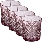 Set van 4 Gekleurde Glazen Salzburg Color Tumbler 300 ml Mauve Luminarc