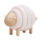 Houten Rijg en Leer Schaap Plantoys