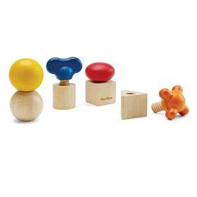 Moer- en Boutenset Rubberhout Plantoys