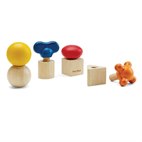 Moer- en Boutenset Rubberhout Plantoys
