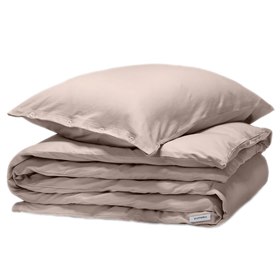 Sale 140x220 Dekbedovertrek Jersey Biokatoen Lichtroze Yumeko