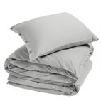 Sale 140x220 Dekbedovertrek Jersey Biokatoen Lichtgrijs Yumeko