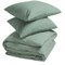Sale 240x220 Dekbedovertrek Set Percal Biokatoen Groen Yumeko