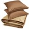 Sale 240x220 Double Face Dekbedovertrek Set Katoen Satijn Caramel Honey Yumeko