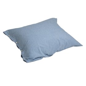 Sale 60x70 Kussensloop Bio Katoen Flanel Blauw Yumeko