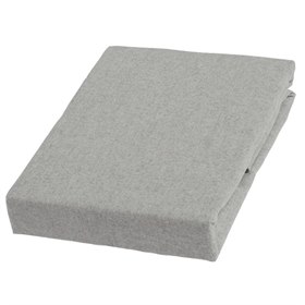 Sale 240x260 Laken Bio Katoen Flanel Grijs Yumeko