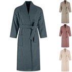 Badjas Dames en Heren Velours Biologisch Katoen Yumeko
