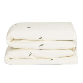 Kinderdekbedovertrek met Print Biologisch Katoensatijn Multicolour Feather Yumeko