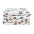 Kinderdekbedovertrek met Print Biologisch Katoensatijn Watercolor Dots Multicolor Yumeko