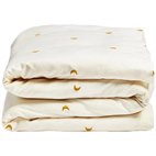 Kinderdekbedovertrek met Print Biologisch Katoensatijn Warm White Ochre Moon Yumeko