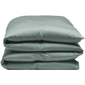 Kinderdekbedovertrek met Print Biologisch Katoensatijn Sea Green Moon Yumeko