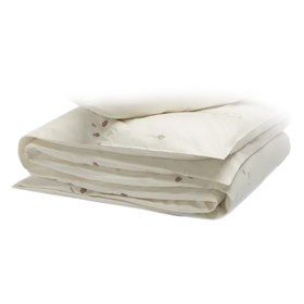 Kinderdekbedovertrek met Print Biologisch Katoensatijn Warm White Sea Shell Yumeko