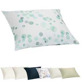 Kussensloop Bio Katoensatijn met Print Yumeko