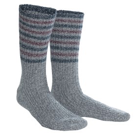 Copy-Warme Sokken Biologische Wol, Katoen, Elastan Grijs Blauw gestreept Living Crafts