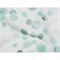 Kinderhoeslaken Biologisch Katoensatijn met Print Watercolor Dots Sea Green Yumeko