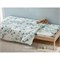 Kinderhoeslaken Biologisch Katoensatijn met Print Watercolor Dots Sea Green Yumeko