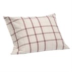 Kussensloop Bio Katoen Flanel Geruit Mauve Check Yumeko