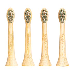 Bamboe Opzetborstels voor Philips Sonicare Elektrische Tandenborstel Set van 4 Bamboovement