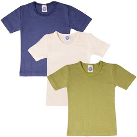 T-shirt Korte Mouw Biologische Wol en Zijde Cosilana